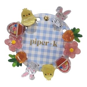 💛🔹️Piper K 🔹️Easter Hair Clip Set  Of 10 Acrylic  Multicolor